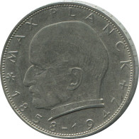 2 DM 1962 F M.Planck WEST & UNIFIED GERMANY Coin #DE10344.5.U - 2 Marcos