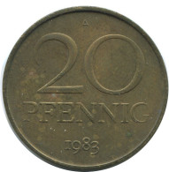 20 PFENNIG 1983 A DDR EAST GERMANY Coin #AE111.U - 20 Pfennig