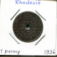 1 PENNY 1936 SOUTHERN RHODESIA ZIMBABWE Coin #AP616.2.U - Simbabwe
