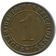 1 REICHSPFENNIG 1929 D GERMANY Coin #AE196.U - 1 Rentenpfennig & 1 Reichspfennig