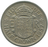 HALF CROWN 1957 UK GROßBRITANNIEN GREAT BRITAIN Münze #AH016.1.D - K. 1/2 Crown