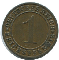 1 REICHSPFENNIG 1925 G DEUTSCHLAND Münze GERMANY #AE232.D - 1 Rentenpfennig & 1 Reichspfennig