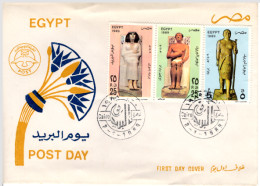 EGYPT 1989 FDC Pharaonic Statue - Archaeology #F072 - Storia Postale