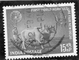 1957 India - 1° Fiera Mondiale Dell'Agricoltura - New Delhi - Gebruikt