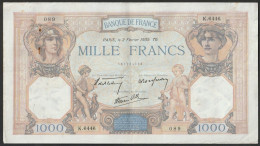 Billet 1000 Francs - Type Ceres Et Mercure - 2 Février 1939 - K.6446  089 - 1 000 F 1927-1940 ''Cérès Et Mercure''