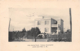 JUAN-les-PINS (Alpes-Maritimes) - Villa Sainte-Paule - Avenue Saramartel - Voyagé 1912 (voir Les 2 Scans) Saragosse - Juan-les-Pins