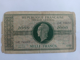 1000 Francs Trésor Central - Autres & Non Classés