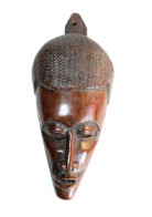 ANCIEN MASQUE BAOULÉ Ou YOHOURÉ, SCULPTURE TETE TOTEM COTE D'IVOIRE ART AFRICAIN   (303108.2) - Afrikanische Kunst