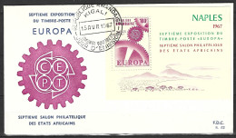 RWANDA. BF 9 De 1967 Sur Enveloppe 1er Jour. Europa'67/Exposition Naples 1967. - 1967