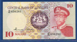 LESOTHO - P. 6b – 10 Maloti 1981 AUNC, S/n G/81 656281 - Lesotho