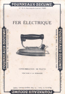 Buvard :   Fourneaux  Bécuwe  : Fer électrique   ///  Réf.  Mai. 23 - Electricidad & Gas