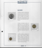 El Salvador - Monete Del Mondo - Fascicolo 19: 1 Centavo UNC 1981; 10 Centavos UNC 1974; 10 Centavos UNC 1977 - El Salvador