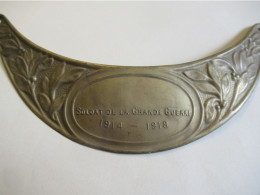 Plaque Commémorative Pour Visière De Casque De Poilu /Soldat De La Grande Guerre /1914-1918       CCK27 - Religion & Esotericism