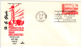 CANADA 1967- FDC - Petroleum Oil Rig Excelsior Field #F089 - 1961-1970