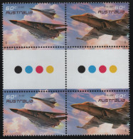 Australia 2011 MNH Sc 3413-3414 60c F-111, F/A-18F Military Airplanes Gutter - Mint Stamps