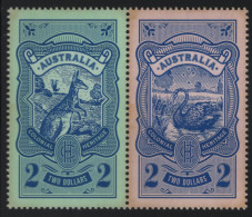 Australia 2011 MNH Sc 3560a $2 Kangaroo, Lyrebird, Black Swan, Southern Cross Pair - Mint Stamps