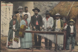 Músicos. Marimba Editor J.A.Donbledy.San Pedro De Sola. Bella Y Rarisima Tarjeta - Honduras