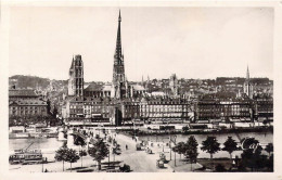 FRANCE - 76 - Rouen - La Place Carnot Et La Cathédrale - Carte Postale Ancienne - Rouen
