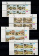 1985 SWA South West Africa Cylinder Blocks Set MNH Thematics Tourist Camps (SB4-040) - Unused Stamps