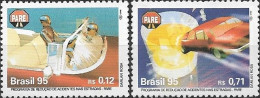 BRAZIL - COMPLETE SET CAMPAIGN TO REDUCE ACCIDENTS IN ROAD TRAFFIC 1995 - MNH - Unfälle Und Verkehrssicherheit