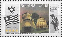 BRAZIL - CENTENARY OF BOTAFOGO REGATTA CLUB, RIO DE JANEIRO (SOCCER) 1995 - MNH - Clubs Mythiques