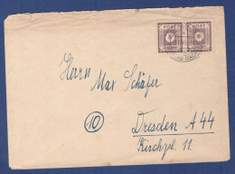 SBZ Brief - Ost-Sachsen - Waagerecht Paar - Oberschöna Freiberg (Sachs.) 8.12.46 (1CTX-962) - Lettres & Documents