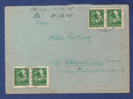 SBZ Brief - MeF - Thüringen - Jena 14.12.45 (1CTX-963) - Storia Postale