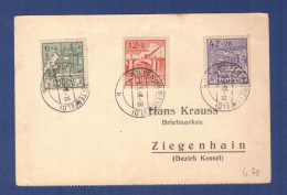 SBZ Postkarte - Provinz Sachsen Wiederaufbau - Wolfen (Kr. Bitterfeld) 8.3.46 --> Ziegenhain (1CTX-964) - Storia Postale