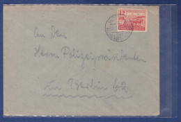 SBZ Brief - Provinz Sachsen - Oldisleben über Heldrungen  21.2.46 --> Herrn Polizeipräsidenten Berlin (1CTX-965) - Storia Postale