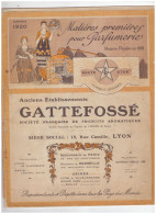 GATTEFOSSE Sété FRANCAISE DE PRODUITS AROMATIQUES-MATIERES POUR PARFUMERIE  JANVIER 1920- "WHITE STAR" LYON 11 PAGES - Droguerie & Parfumerie