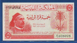 LIBYA - P.12 – 5 Piastres 1952 AUNC, Serie  K/I 638978 - Libya