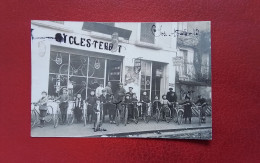 18 - CARTE PHOTO - "" CYCLES TERROT - CYCLES CLEMENT - GRIFFON  - PNEU - VELO BAUDOOU..." - - - " TRES RARE " - - Other & Unclassified