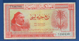 LIBYA - P.14 – 1/4 Pound 1952 Circulated / F+, S/n F/I 788158 - Libye