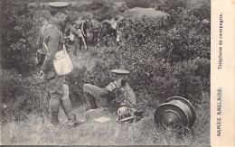 MILITARIA - Armée Anglaise - Téléphone De Campagne - Carte Postale Ancienne - Maniobras