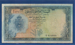 LIBYA - P.20 – 1 Pound L. 26.04.1955 Circulated VG/F, Serie C/7 824609 - Libye