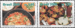 BRAZIL - SE-TENANT BRAZILIAN TYPICAL FOOD (LUBRAPEX'2000) 2000 - MNH - Alimentation