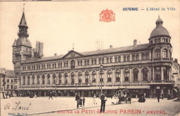 BELGIQUE - OSTENDE - L'Hôtel De Ville - Goutez Le Petit Beurre Parein - Carte Postale Ancienne - Oostende