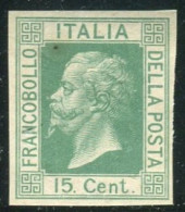 REGNO 1864 15 C. DE LA RUE SAGGIO N.D. SENZA FILIGRANA - Ongebruikt