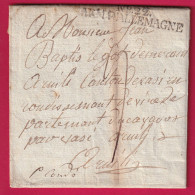 MARQUE N°22 ARMEE D'ALLEMAGNE MAGDEBOURG 1811 AU DOS DEBOURSE 13 VIRE CALVADOS LETTRE COVER - Army Postmarks (before 1900)