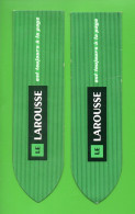 2 MARQUE-PAGES . " LE LAROUSSE EST TOUJOURS À LA PAGES " . LIBRAIRIE DE LA POSTE . ARCACHON - Réf. N°11 E - - Marque-Pages