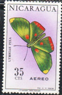 NICARAGUA 1967 AIR POST MAIL AIRMAIL BUTTERFLIES FARFALLE BUTTERFLY LYMNIAS PIXA 35c USED USATO OBLITERE' - Nicaragua