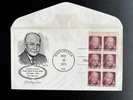 UNITED STATES USA 1971 FDC DWIGHT D. EISENHOWER BOOKLET PANE VERENIGDE STATEN AMERIKA AMERICA - 1971-1980