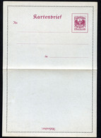 ÖSTERREICH Kartenbrief K63b Postfrisch Feinst 1925 Kat. 9,00 € - Cartes-lettres