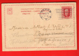 HA2-44 Entier Postal Ganzsache Dopisnice Used BRNO 1930 To Switzerland - Cartoline Postali