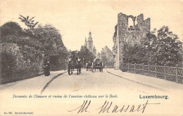 LUXEMBOURG - Descente De Clausen Et Ruine De L'ancien Château Sur Le Bock - Carte Postale Ancienne - Luxemburg - Stadt