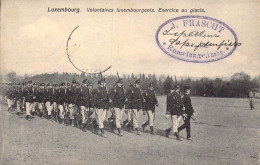 LUXEMBOURG - Volontaires Luxembourgeois - Exercice Au Glacis - Carte Postale Ancienne - Luxemburg - Stad