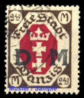 1922, Danzig, D 19, Gest. - Dienstmarken