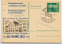 Ausstellung Weißenfels DDR P79-2a-76 C30-a Postkarte PRIVATER ZUDRUCK Typ 1 Sost 1976 - Esposizioni Filateliche