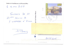 Carte Postale Circulée Nations Unies Vienne Vers Belgique - Circulated Postcard United Nations Vienna To Belgium UNSCEAR - Brieven En Documenten