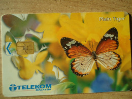 MALAYSIA  USED CARDS  BUTTERFLIES - Papillons